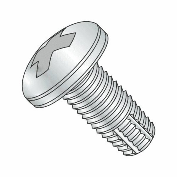 Newport Fasteners Thread Cutting Screw, #10-24 x 3/4 in, Zinc Plated Steel Pan Head Phillips Drive, 100 PK 272697-100